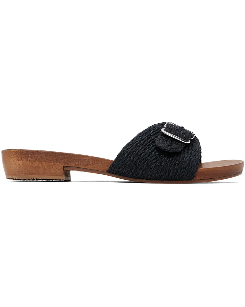 Gabriela Hearst Black Clover Slide Sandals Blk