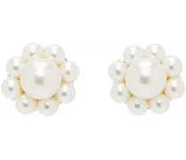 White Mini Daisy Stud Earrings