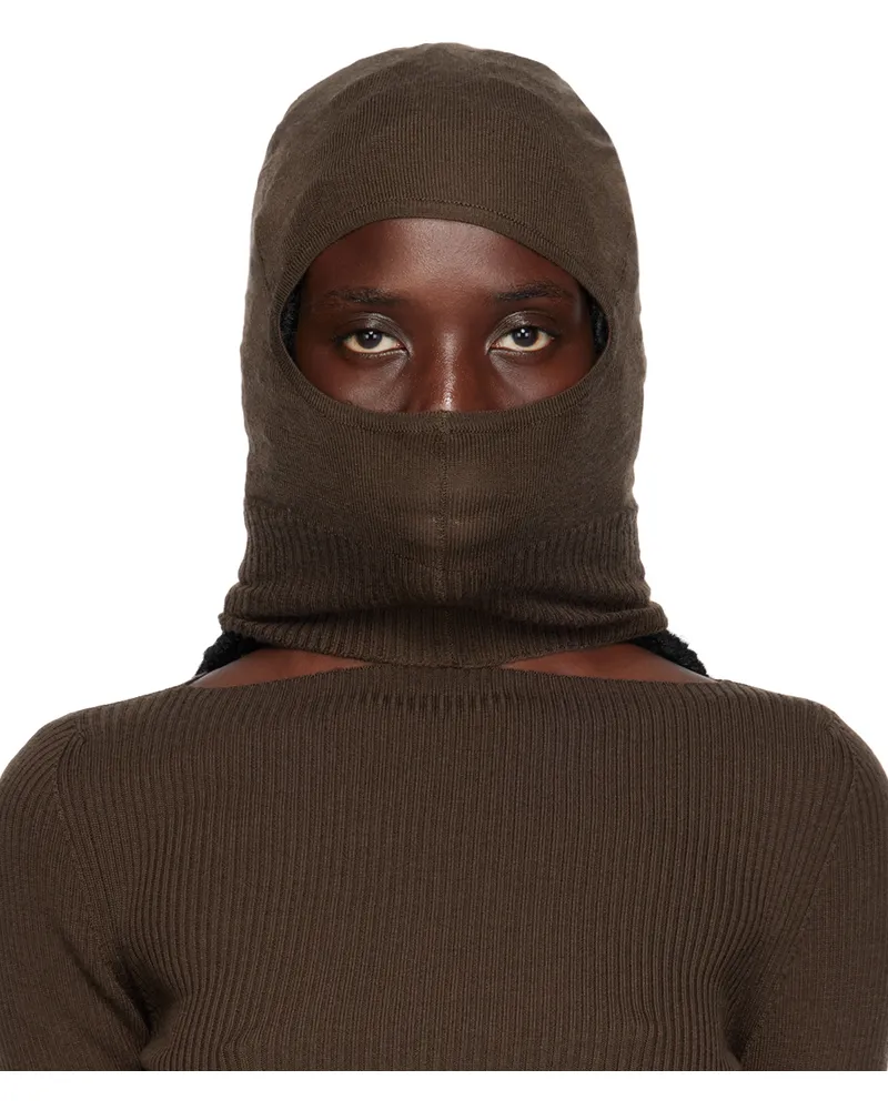 Rick Owens Brown Skull Balaclava 04