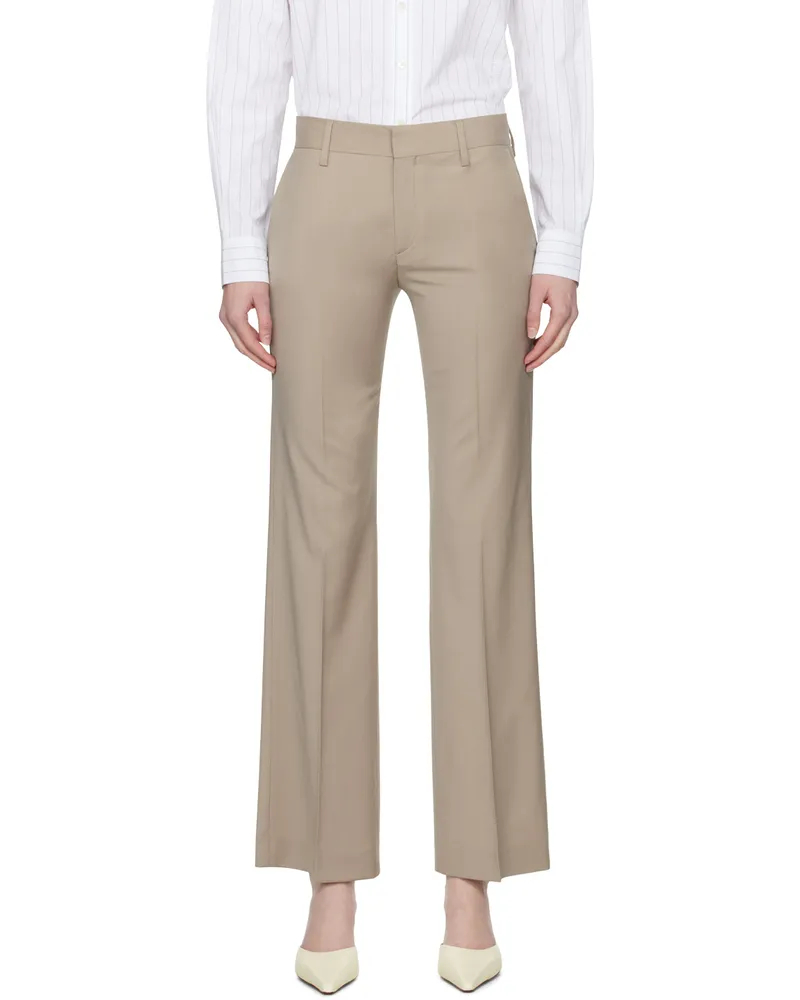 Filippa K Taupe Bootcut Trousers 9109