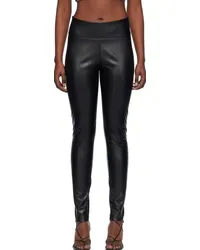 Wolford Black Edie Forming Faux-Leather Leggings Black