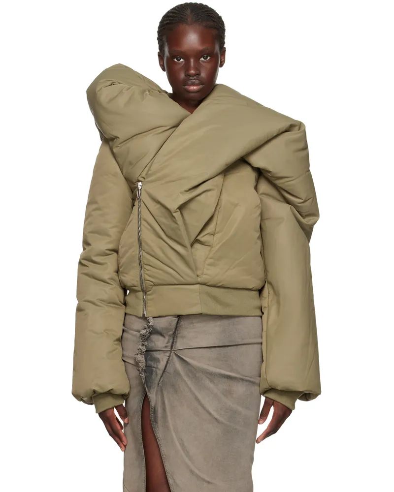DRKSHDW by Rick Owens Green Doll Bomber Jacket 2543
