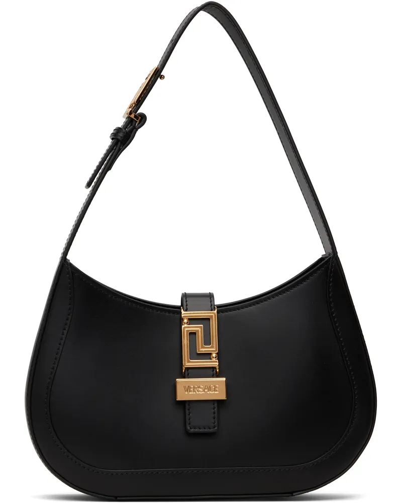 Versace Black Greca Goddess Small Bag 1b00v-black-gold