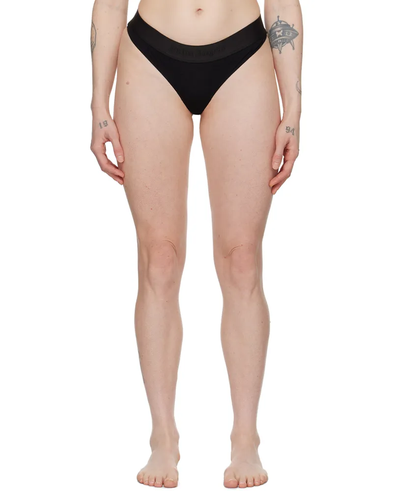 Palm Angels Black Classic Thong Black