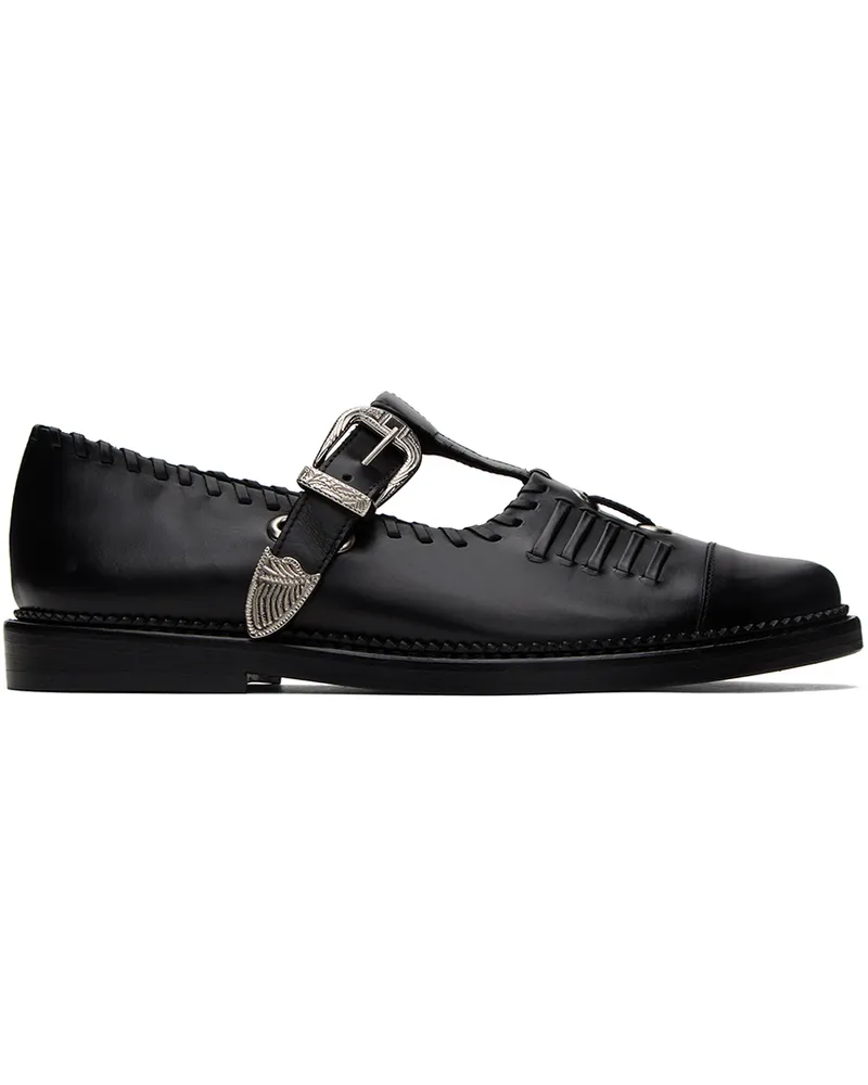 Toga Black Pin-Buckle Loafers Black