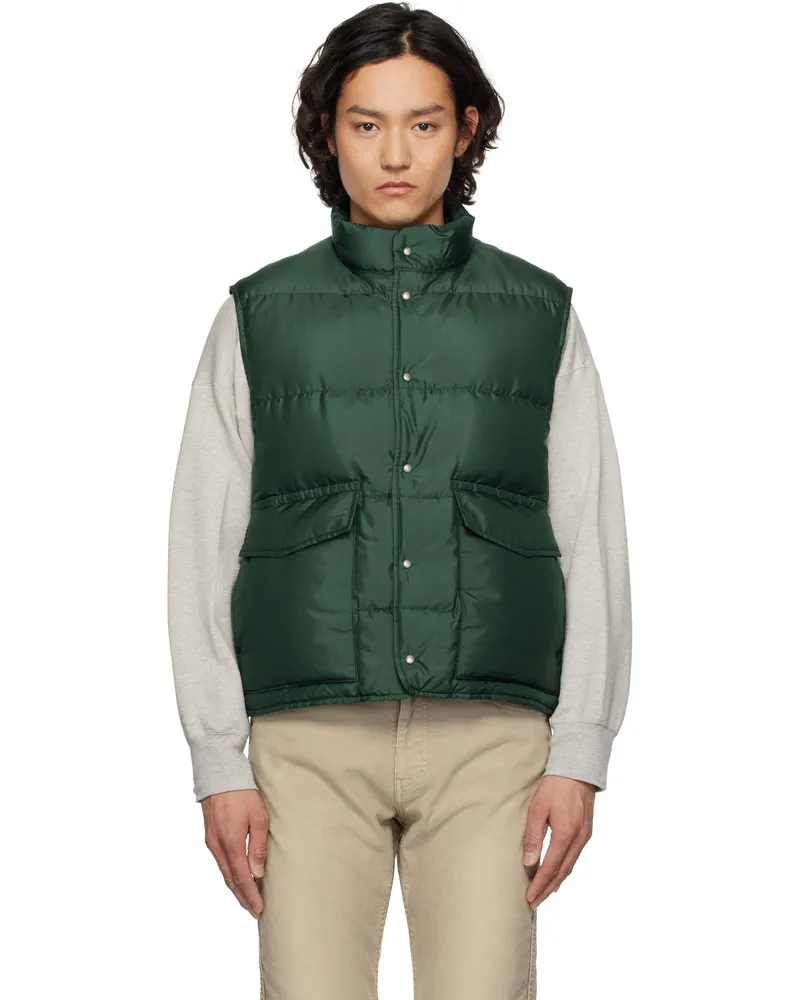 Visvim Green Karluk Down Vest Green