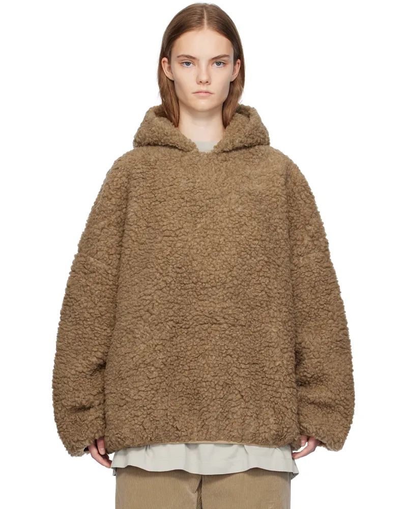 Fear of God Tan Polar Fleece Hoodie Dune