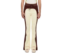 Brown Paneled Lounge Pants