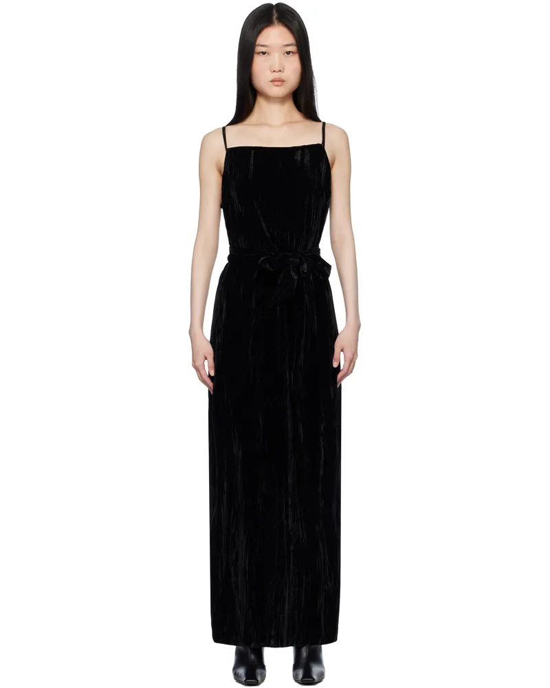 Holzweiler Black Cygnet Velvet Maxi Dress 1051