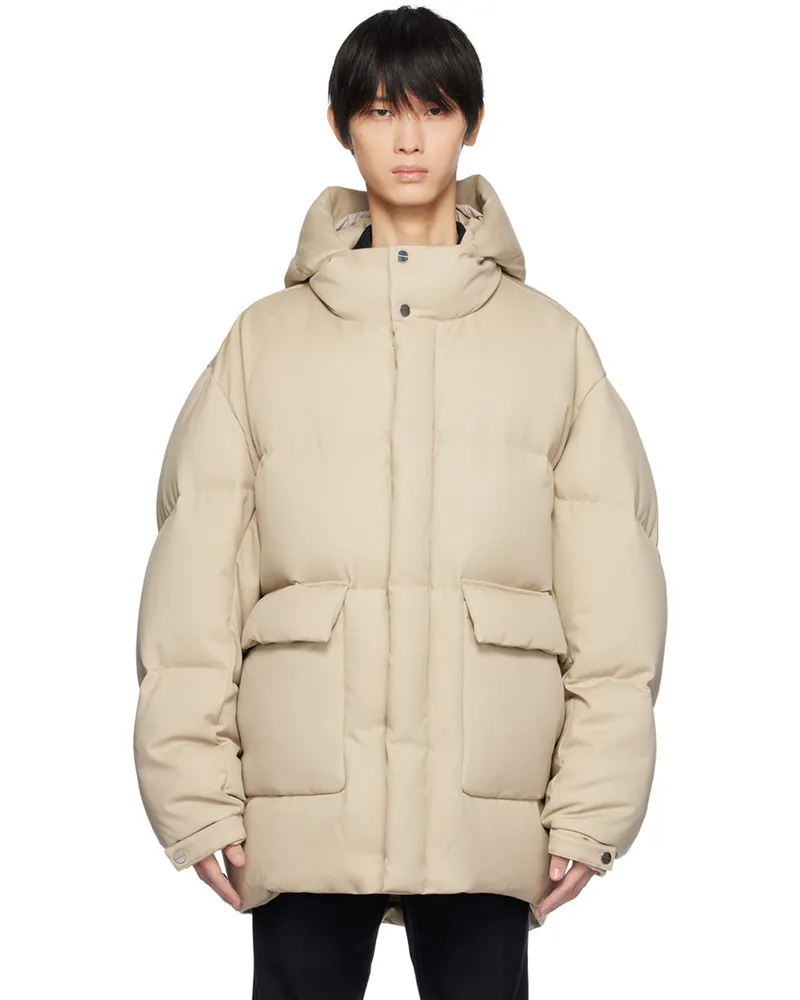Wooyoungmi Beige Quilted Down Jacket Beige