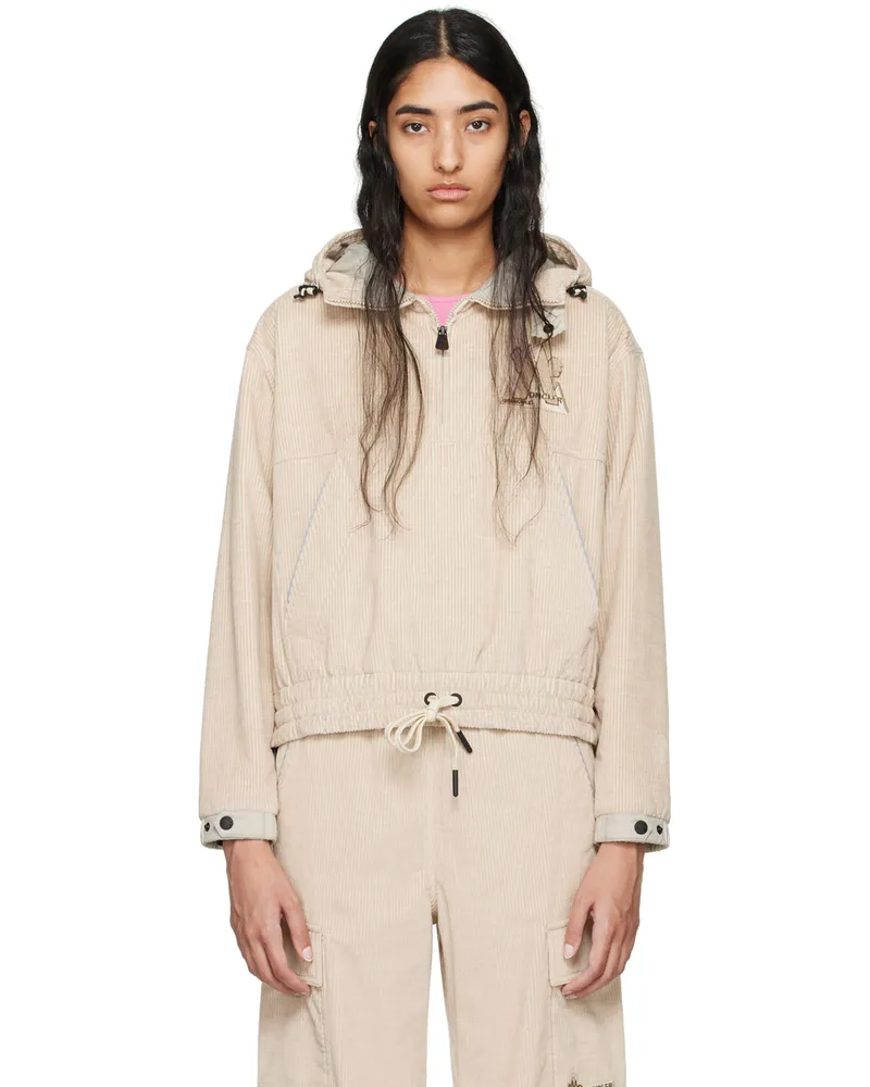 Moncler Beige Half-Zip Jacket 21p