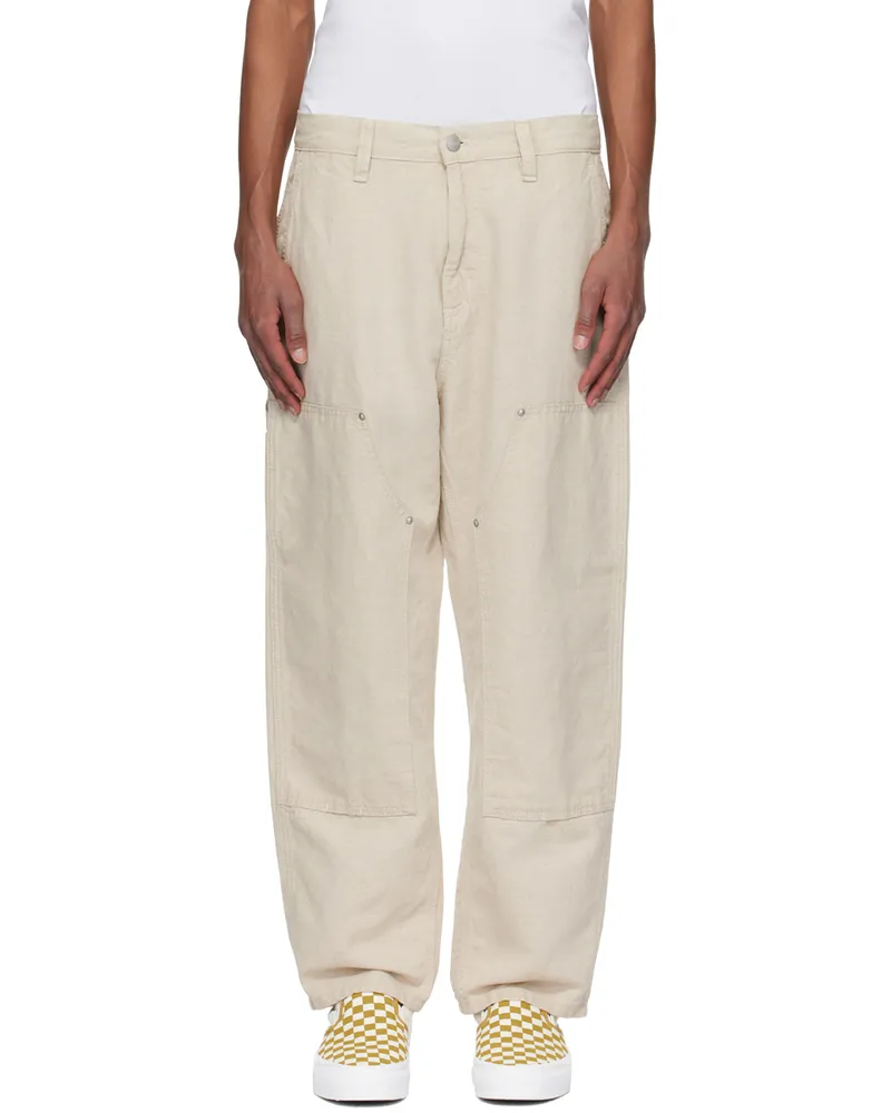 Carhartt WIP Off-White Walter Linen Double Knee Trousers 0502