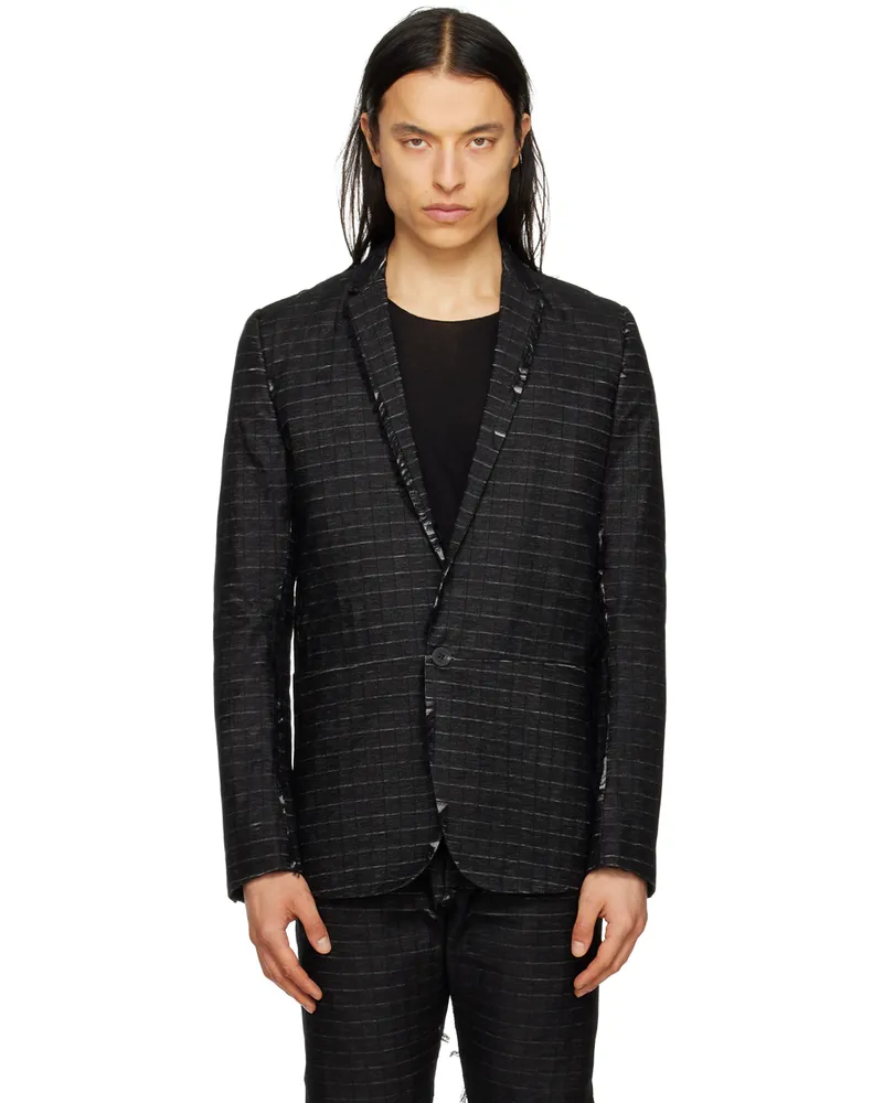 Label Under Construction Black Formal Blazer Bk