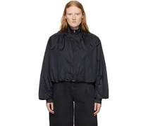 Black Shirred Jacket