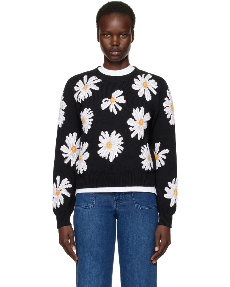 Moschino Black All Over Daisy Print Sweater 1555