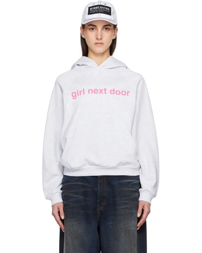 Praying SSENSE Exclusive Gray 'Girl Next Door' Hoodie Grey