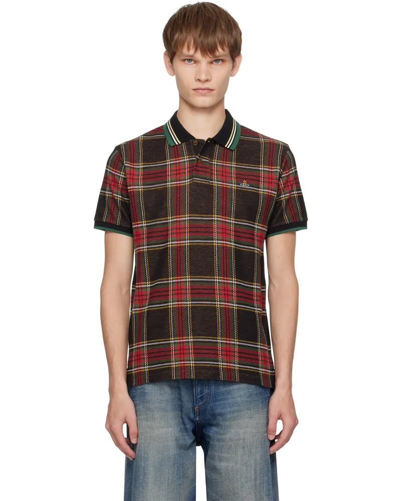 Vivienne Westwood Red & Green Classic Polo Aw25-red