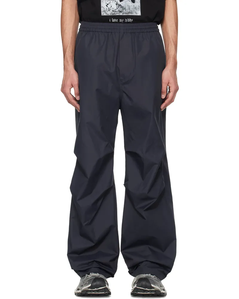 WE 11 DONE Navy Banding Track Pants Navy