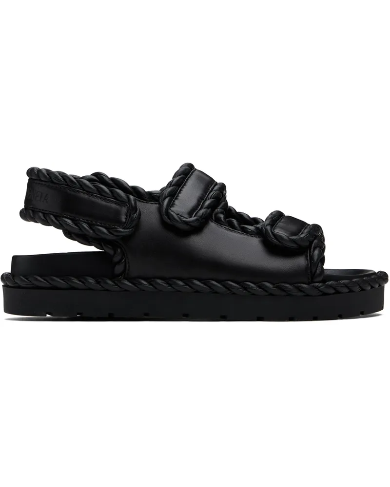 Bottega Veneta Black Jack Flat Sandals 1000-black