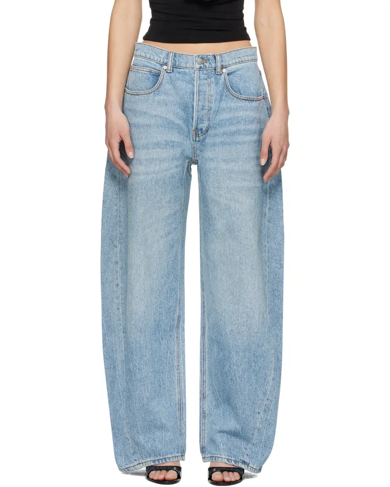 Alexander Wang Blue Low-Rise Rounded Oversized Jeans Classic