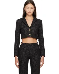 Ganni Black Cropped Blazer Black