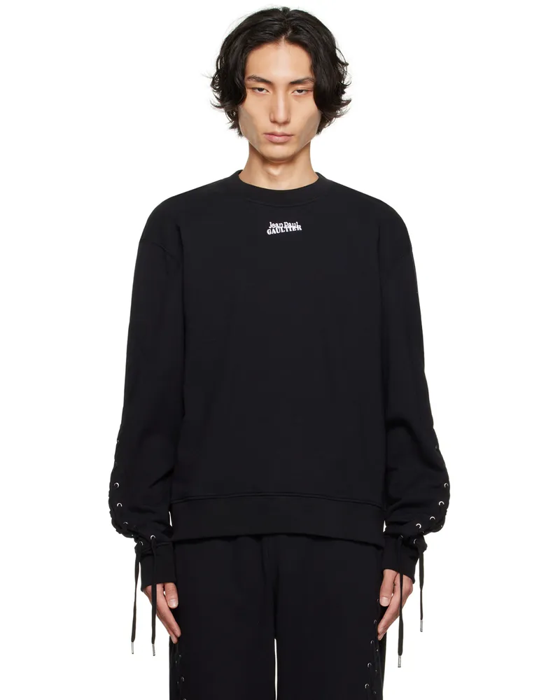 Jean Paul Gaultier Black 'The Lace-Up JPG' Sweatshirt 00-black