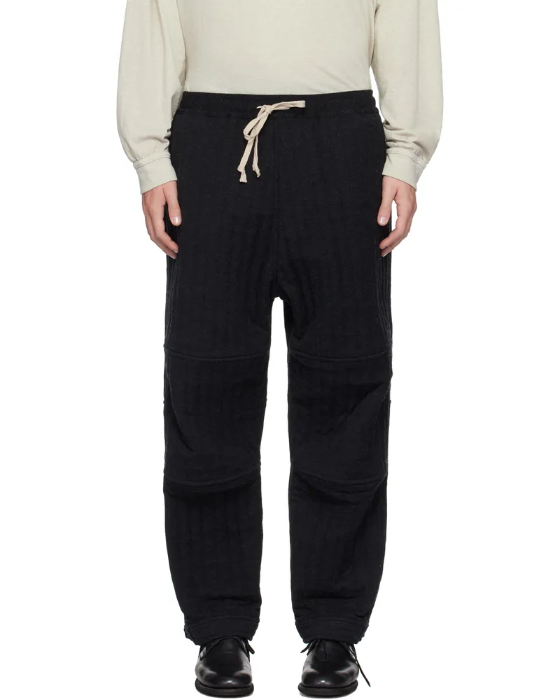 Jan-Jan Van Essche Gray O-Project Soft Twill Wide Knee Trousers Anthracite