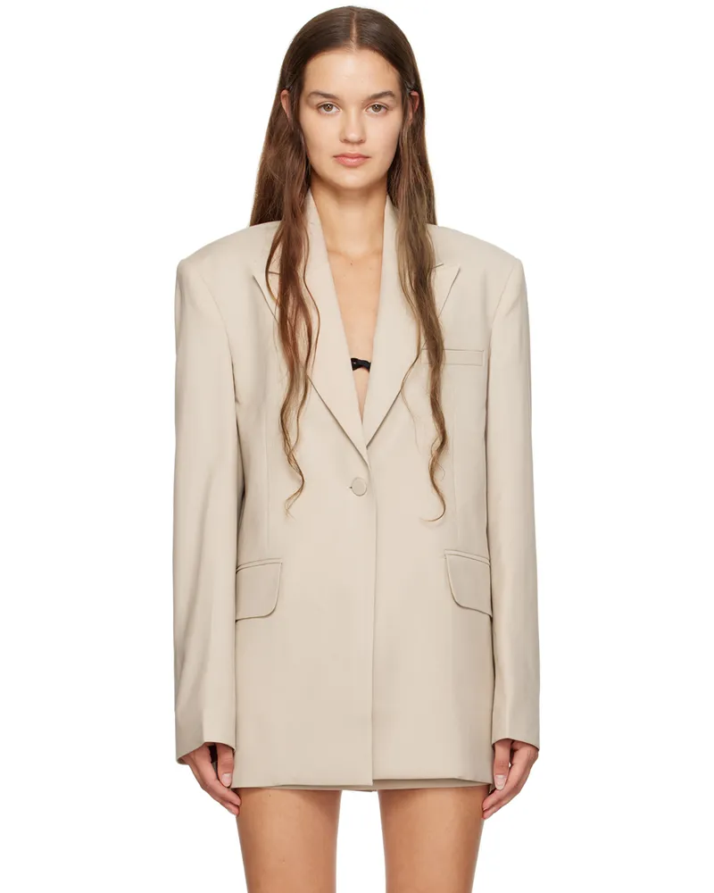 Aya Muse Beige Lacun Blazer Beige