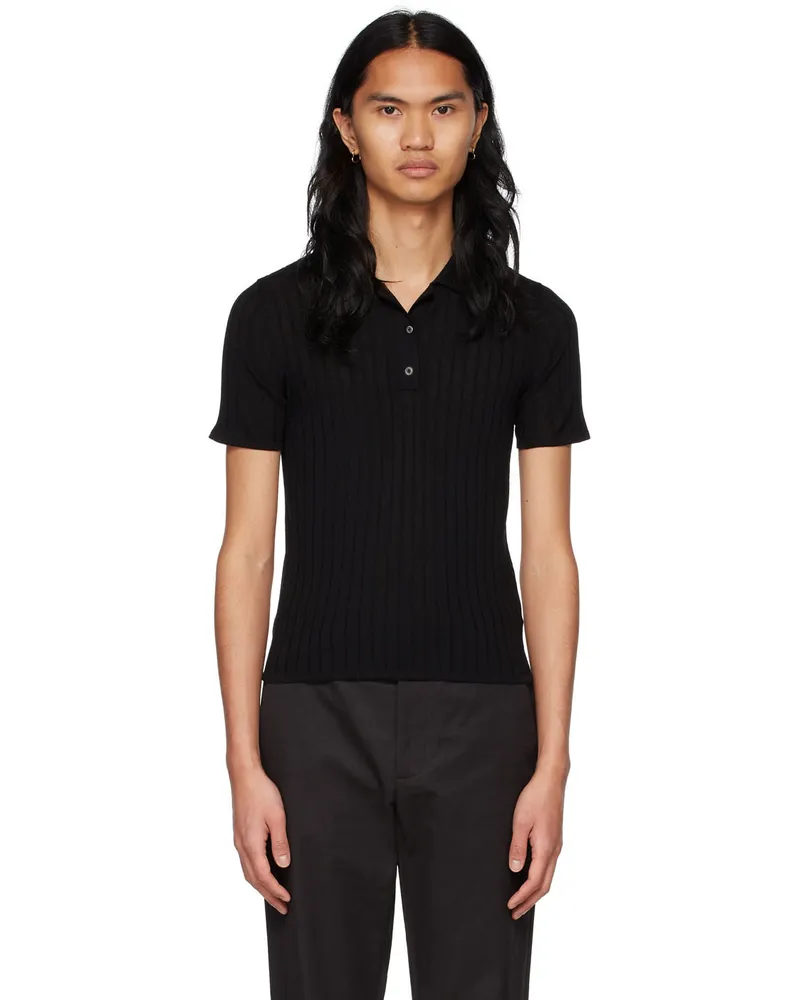 Dion Lee Black Wool Polo Black