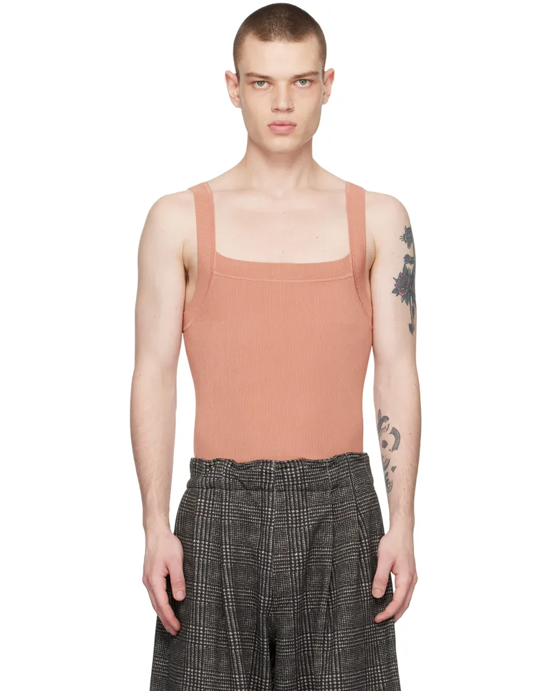 Dries van Noten Pink Square Neck Tank Top 302