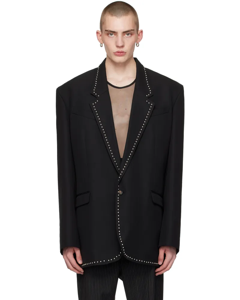 Egonlab Black Studded Blazer Black