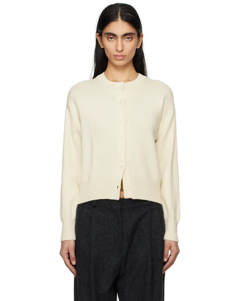 &Daughter Off-White Ada Crewneck Cardigan White