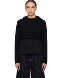 Maison Margiela Black Cropped Hoodie Black