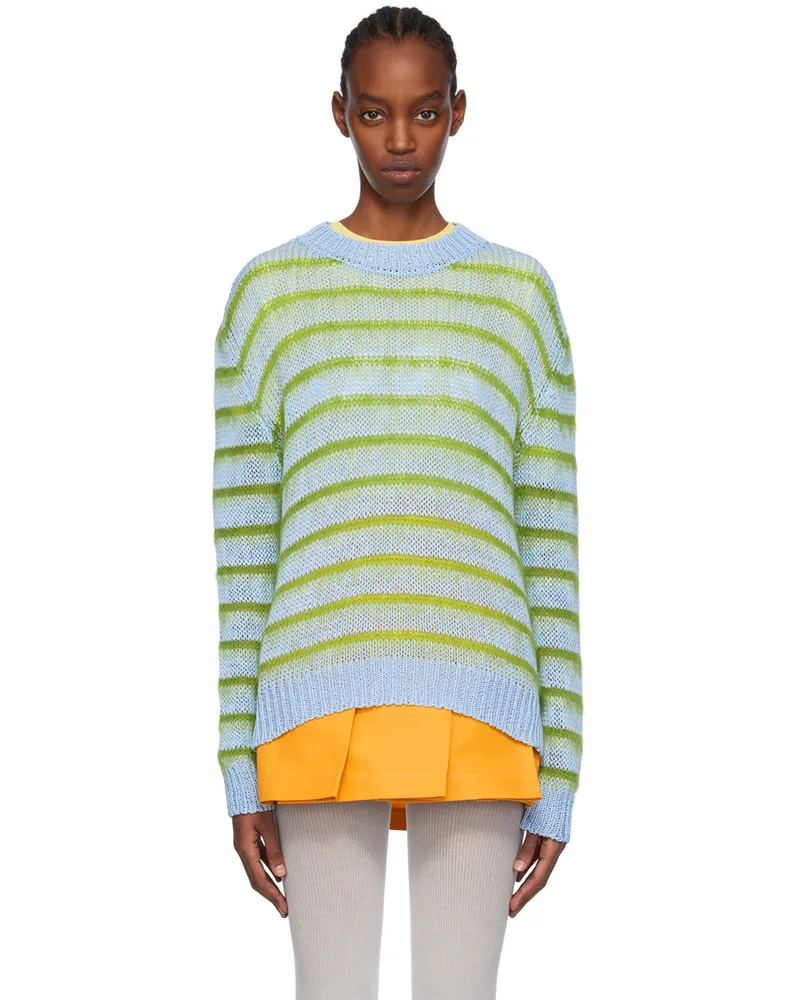 Marni Blue & Green Striped Sweater Rgb50