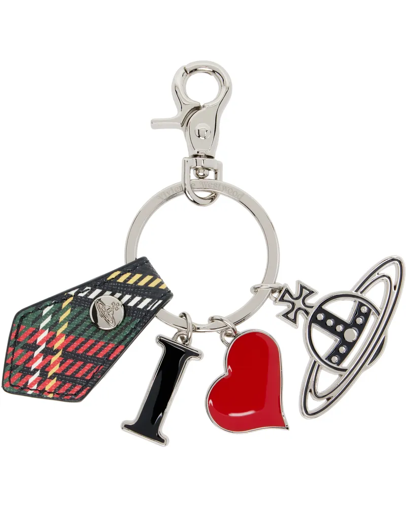 Vivienne Westwood Black 'I Love Orb' Keychain Aw25-chelsea