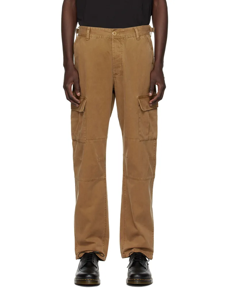 Saturdays NYC Tan Balugo Sunbaked Cargo Pants Sepia