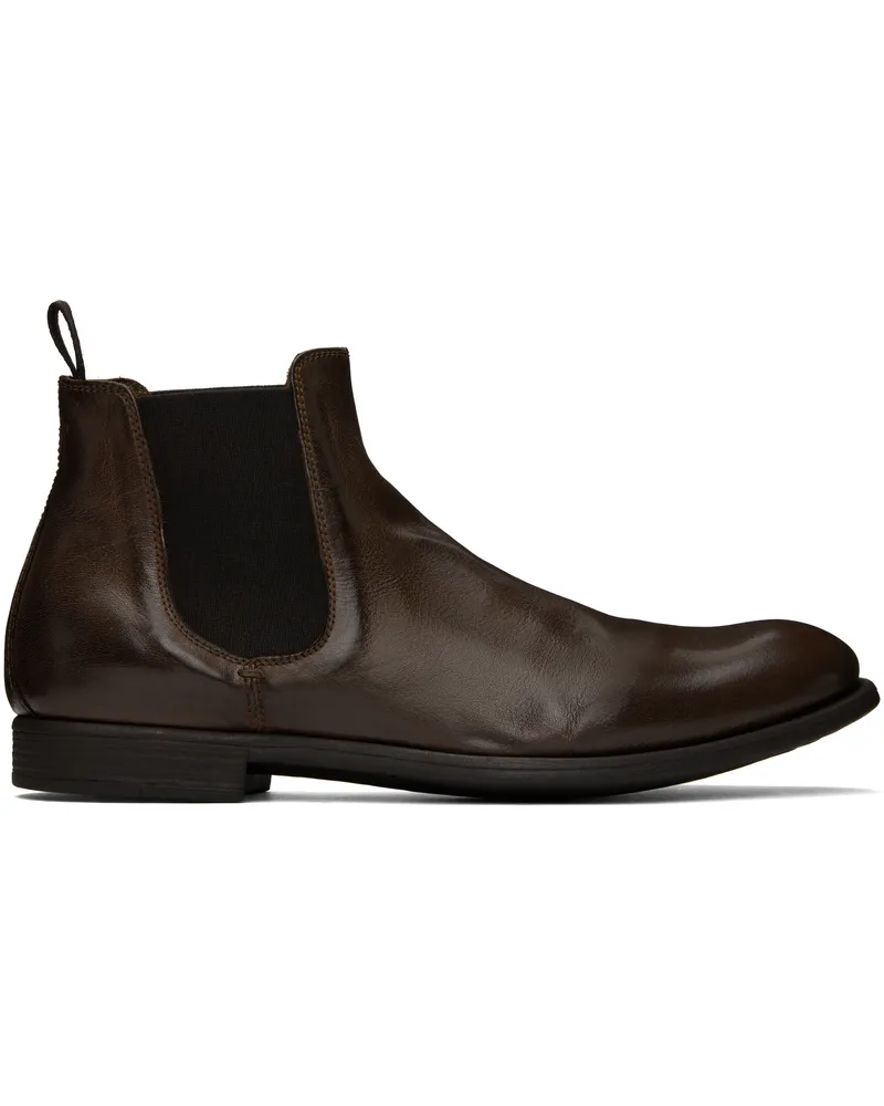 Officine Creative Italia Brown Chronicle 123 Chelsea Boots Cigar