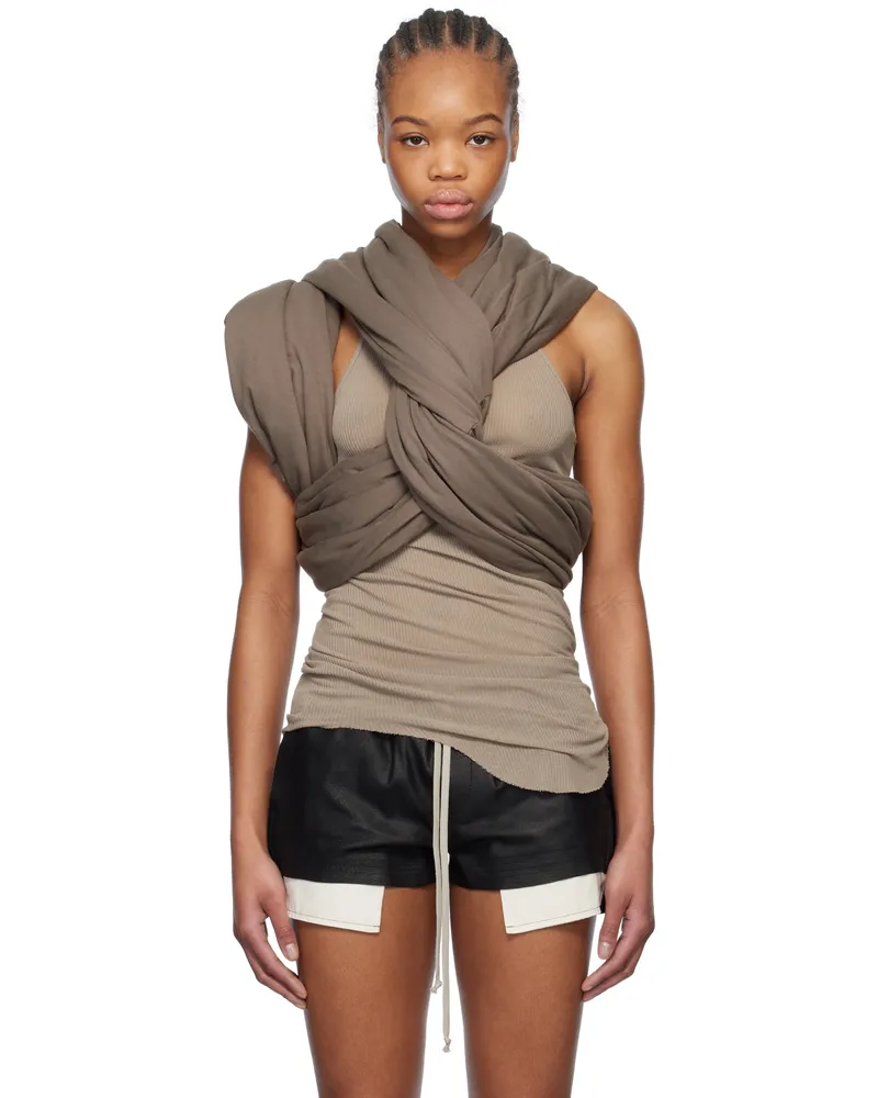 Rick Owens Gray Hollywood Triple Donut Top 34