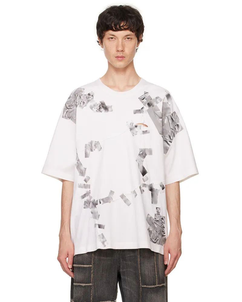 Doublet White Gaffer Tape Repair T-Shirt White