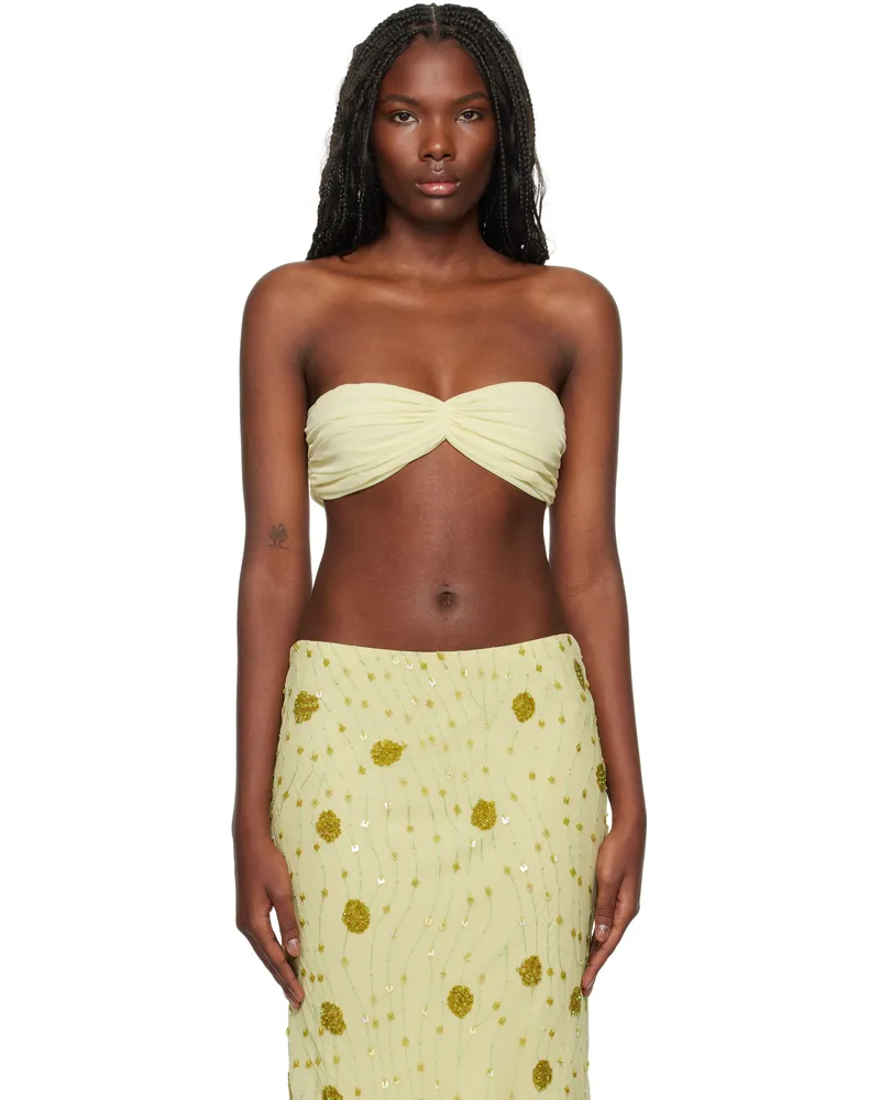Mirror Palais Green Deity Bandeau Bra Lime