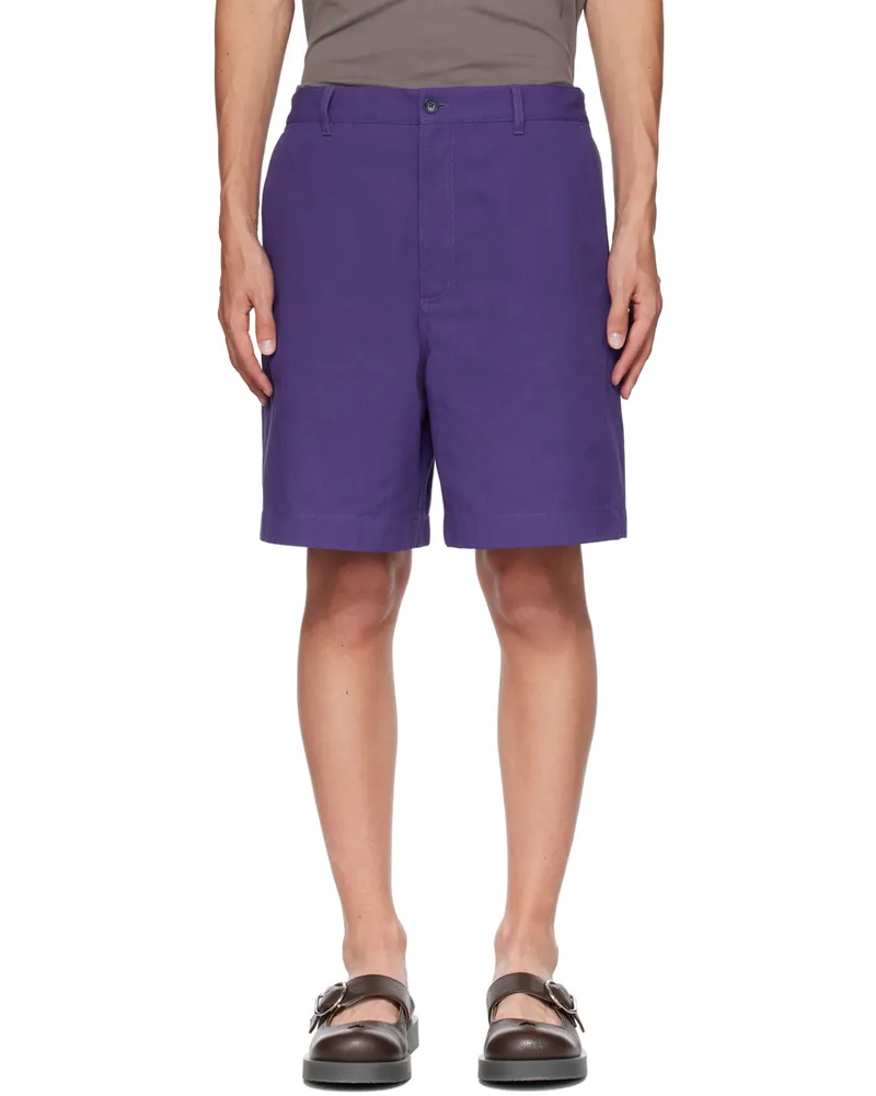 Acne Studios Purple Three-Pocket Shorts Bmz