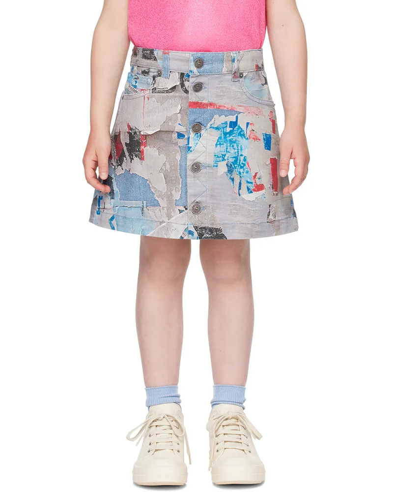 Diesel Kids Blue Gealbus-Sp Denim Skirt K966