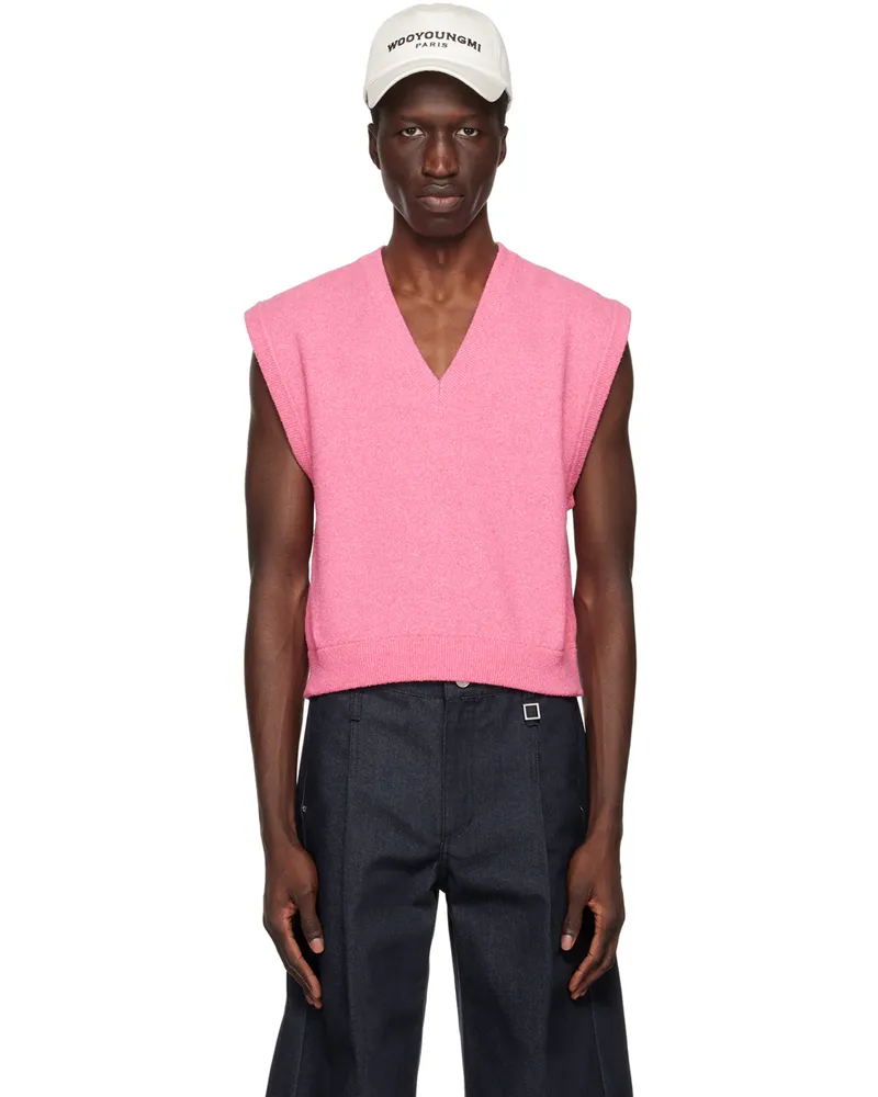 Wooyoungmi Pink V-Neck Vest Pink