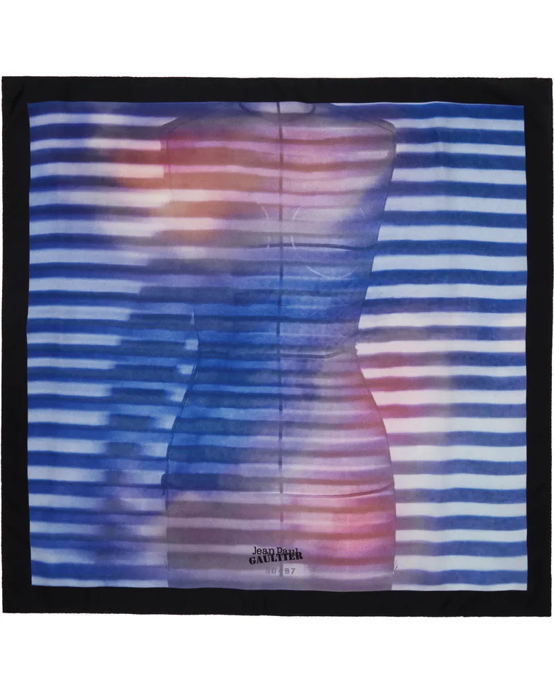 Jean Paul Gaultier Blue 'The Air' Scarf 565034-lightblue