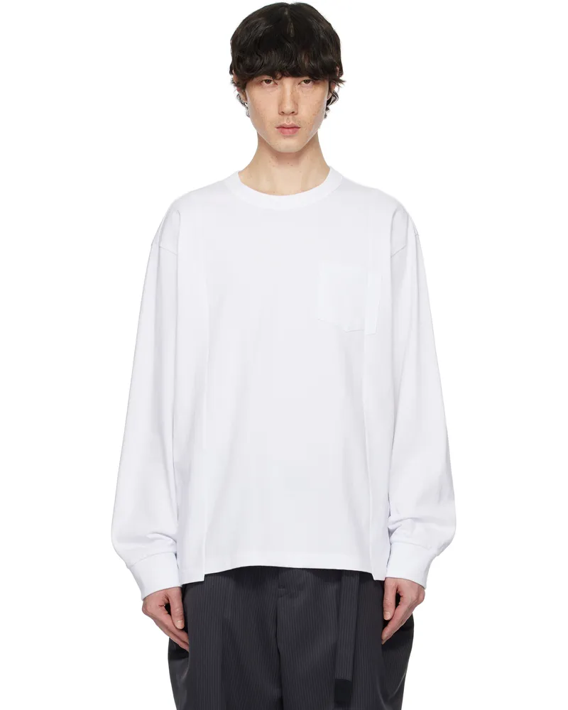 Sacai White Cotton Jersey T-shirt 101