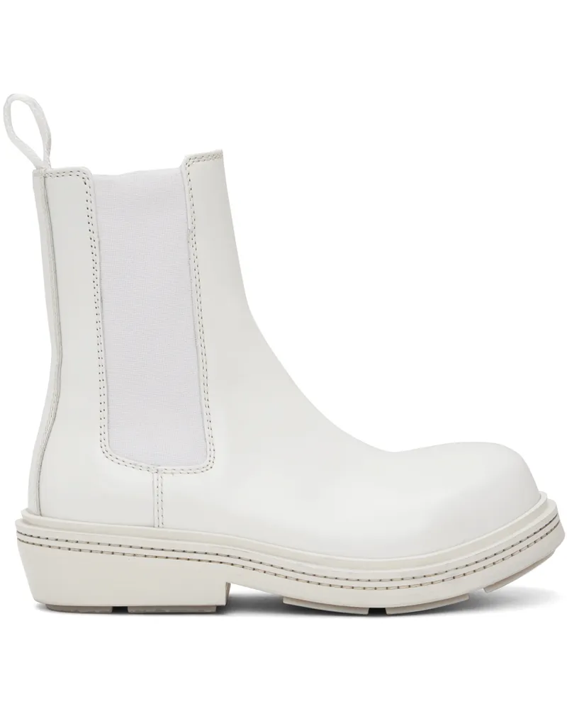 Bottega Veneta White Fireman Chelsea Boots 9122