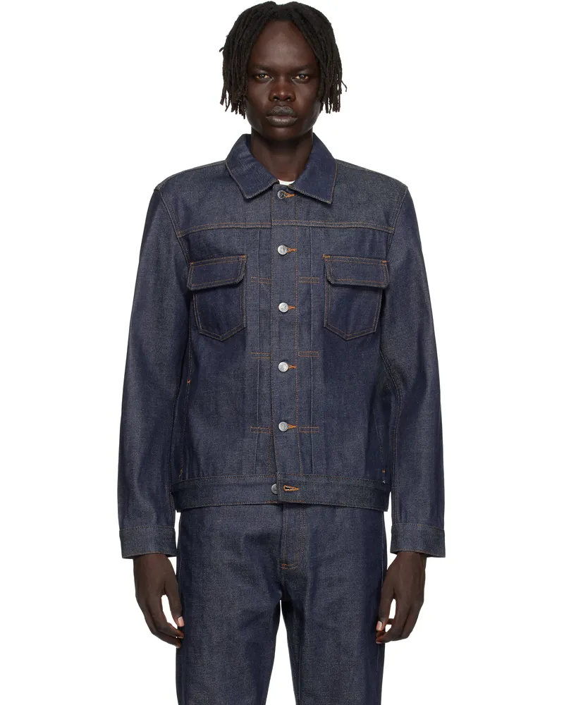 A.P.C. Navy Veste Work Denim Jacket Iai