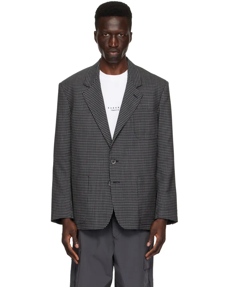 BARENA Navy Redonda Quod Blazer 170