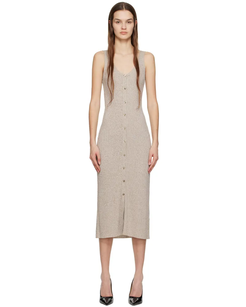 HUGO BOSS Beige Sleeveless Midi Dress 984
