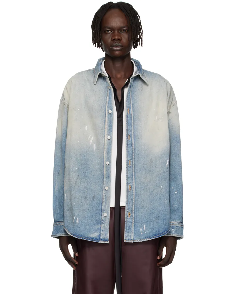 Acne Studios Blue Button-Up Denim Shirt 228